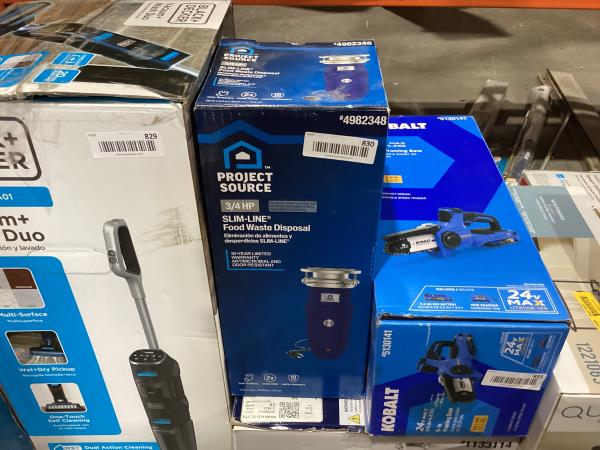 Lot # 830 Project Source 3/4 HP Slim Food Waste Disposer$129