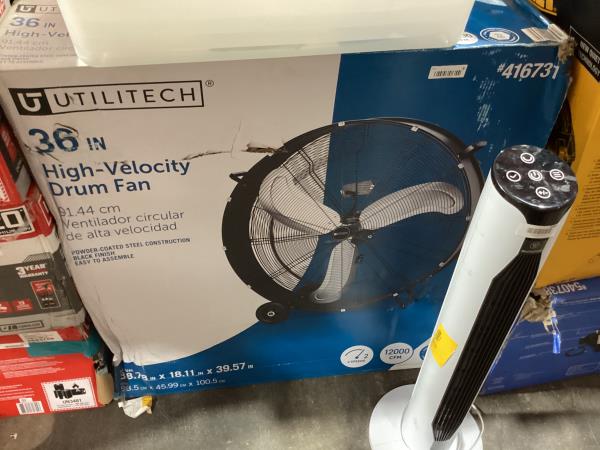 Lot # 8 Utilitech Pro 36-in Indoor High Velocity Fan $179