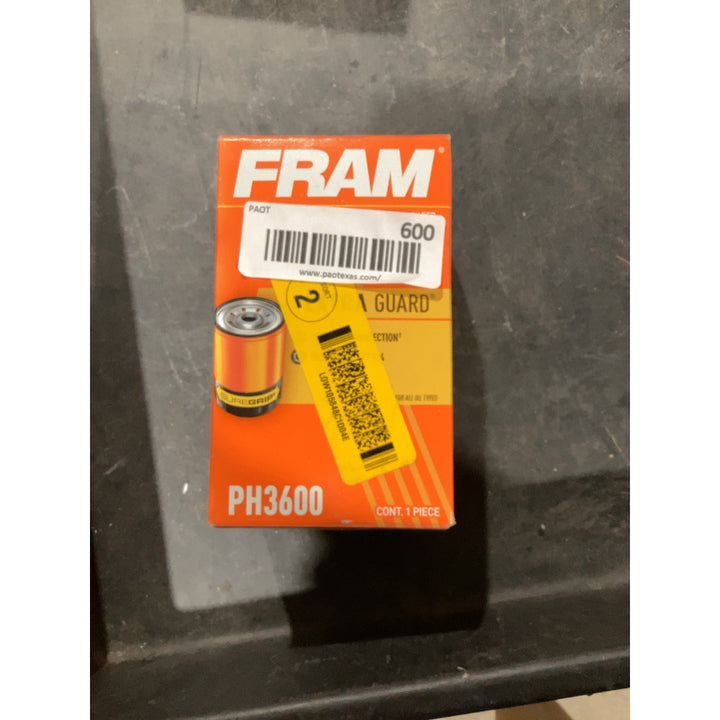 Lot # 600 Fram REPLACEMENT ENGINE OIL FILTER $4.56