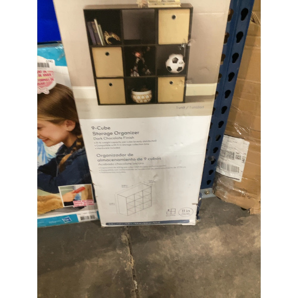 Lot # 2244 Dark Chocolate 9-Cube Organizer $49.98