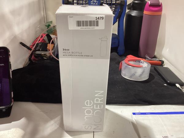 Lot # 1479 Simple Modern Filtered Water Bottle | Insulated Stainless-Steel Carbon Filter Travel Water Bottles | Reusable for Clean Drinking Water On The Go | 34oz, Mauve Me