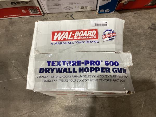 Lot # 607 WAL-BOARD TOOLS Gravity-fed Hopper Gun $118