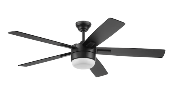Lot # 1836 Harbor Breeze 52-in Matte Black Ceiling Fan $150