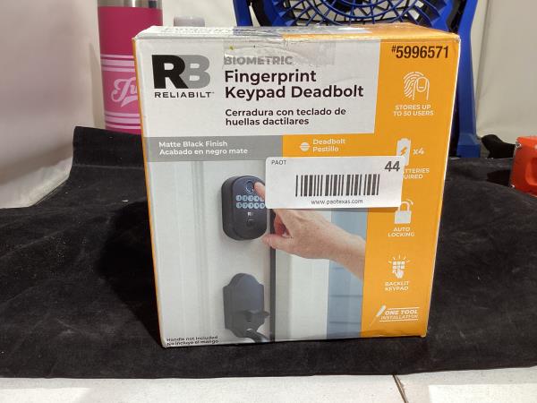 Lot # 44 Reliabilt Fingerprint Deadbolt Door Lock $40