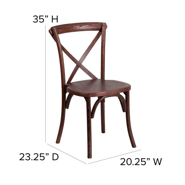 Lot # 2274 Flash Furniture HERCULES Series Mahogany Cross Back Chair