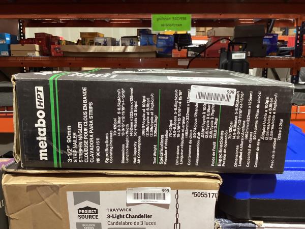Lot # 998 Metabo HPT Pneumatic 35 Ga. 35 Deg. Nail Gun $200