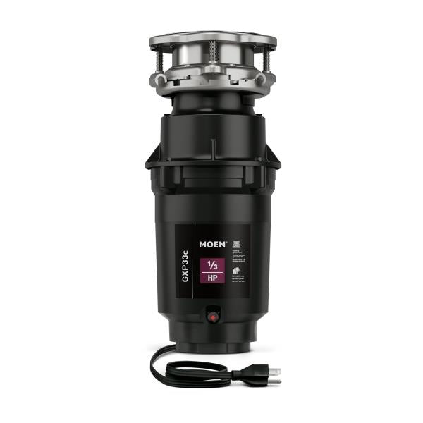 Lot # 1759 Moen Lite Series PRO Compact Continuous Feed Garbage Disposal for Kitchen Sink with Power Cord, GXP33C