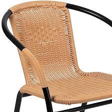 Lot # 1948 Rattan Stacking Chairs with Cross Back Support $86