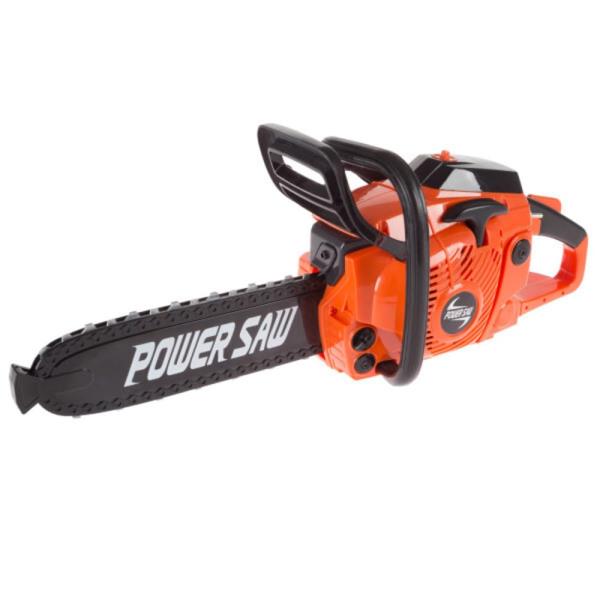 Lot # 1532 Hey!Play! Toy Chainsaw for Boys and Girls- Outdoor Power Tool for Pretend Play-Battery Powered with Pull Cord, Rotating Chain and Realistic Sounds, Orange