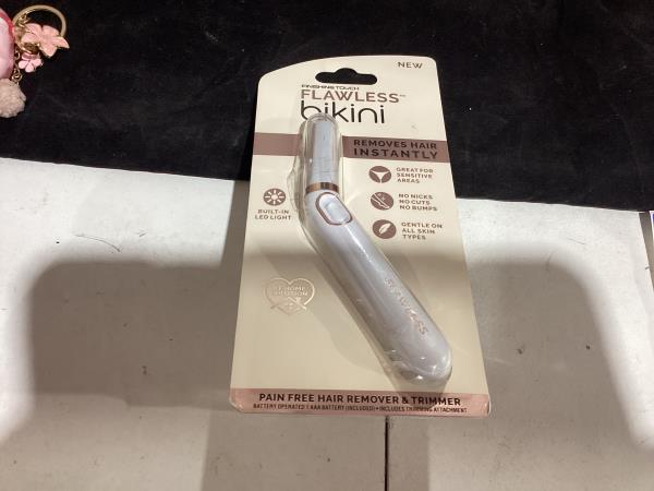 Lot # 564 Finishing Touch Flawless Bikini Shaver and Trimmer Hair Remover for Women, Dry Use Electric Razor, Personal Groomer for Intimate Ladies Shaving, No Bump, Smooth Shave