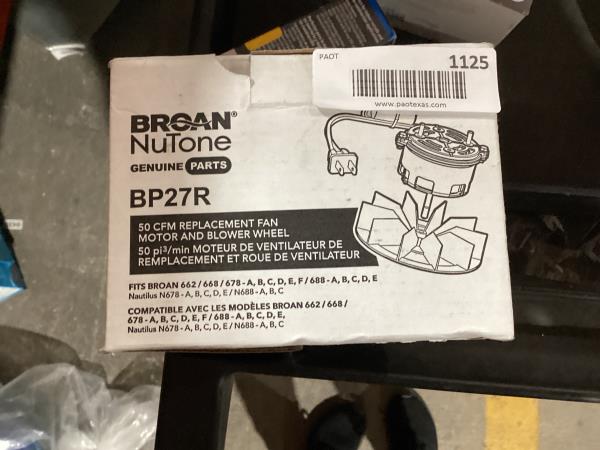 Lot # 1125 Genuine BP27R Broan Nautilus Vent Bath Fan