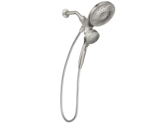 Lot # 642 MOEN Dual Shower Head System, Brushed Nickel $130