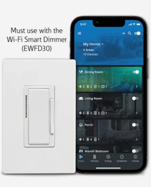 Lot # 248 Eaton Wi-Fi Smart Single-pole/3-way LED $25