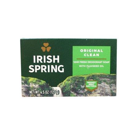 Lot # 934 Irish Spring Deodorant Soap Original Clean 4.5 Oz