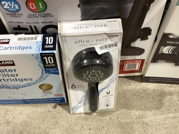 Lot # 115 allen + roth Matte Black Handheld Shower $50
