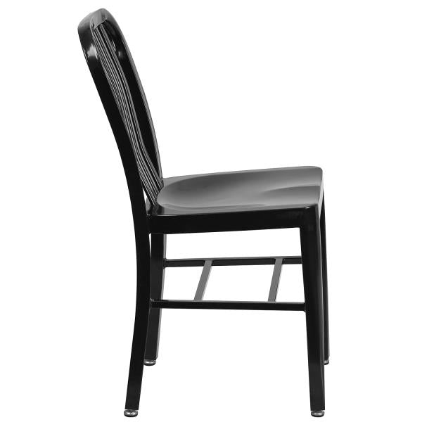 Lot # 1658 Commercial Grade Black Metal Chair $75