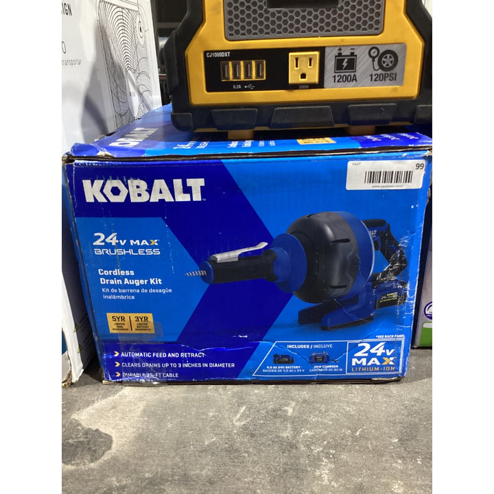 Lot # 99 Kobalt 24v Max Brushless Cordless Drain Auger $179