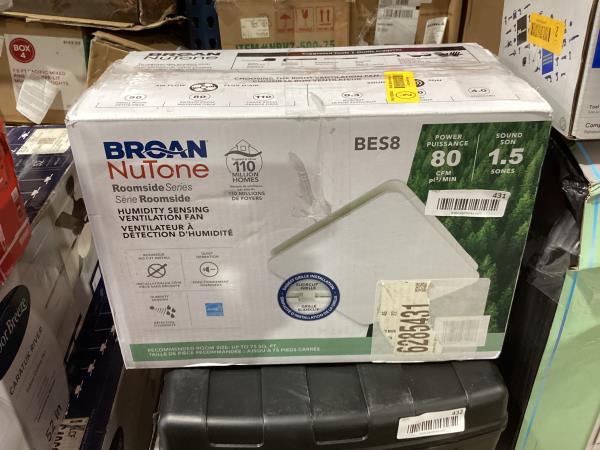 Lot # 431 Broan-NuTone® Roomside Series Humidity Sensing Bathroom Exhaust Fan, 80 CFM, ENERGY STAR®