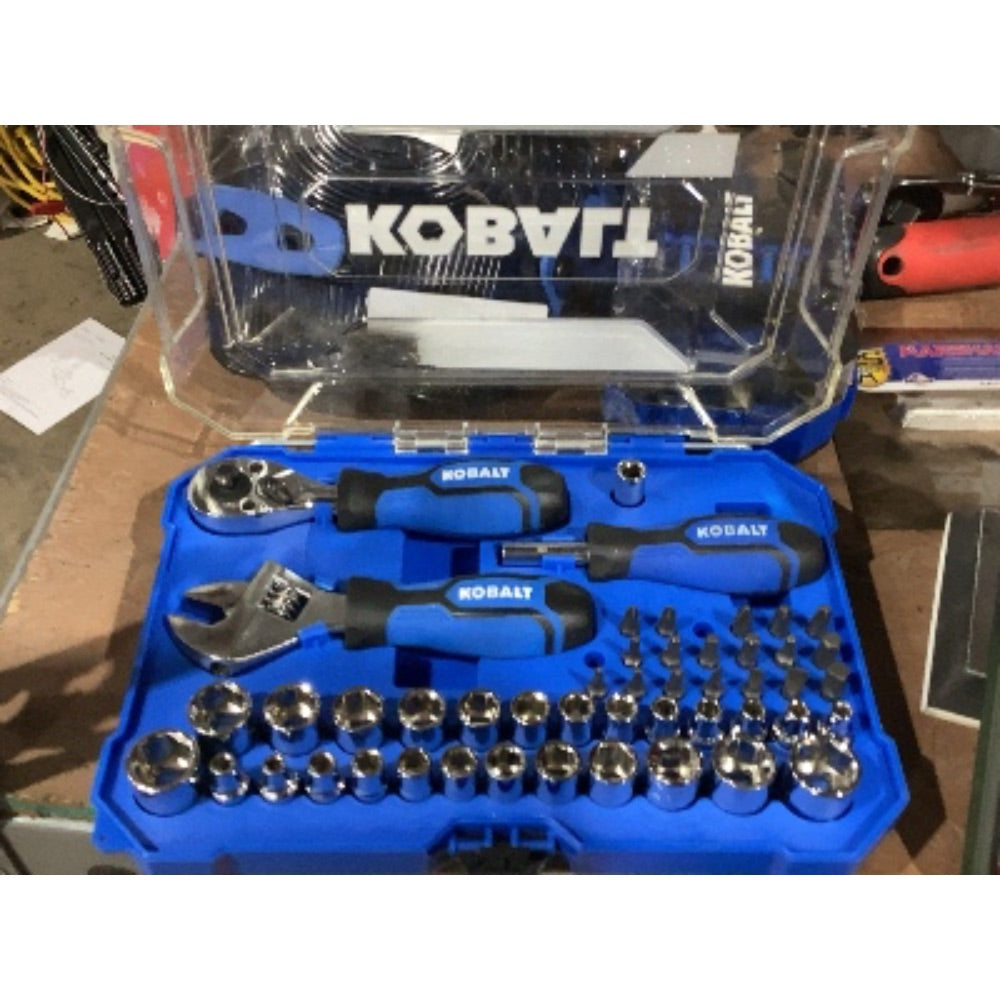 Lot # 492 Kobalt 62-Piece Mechanics Tool Set $55