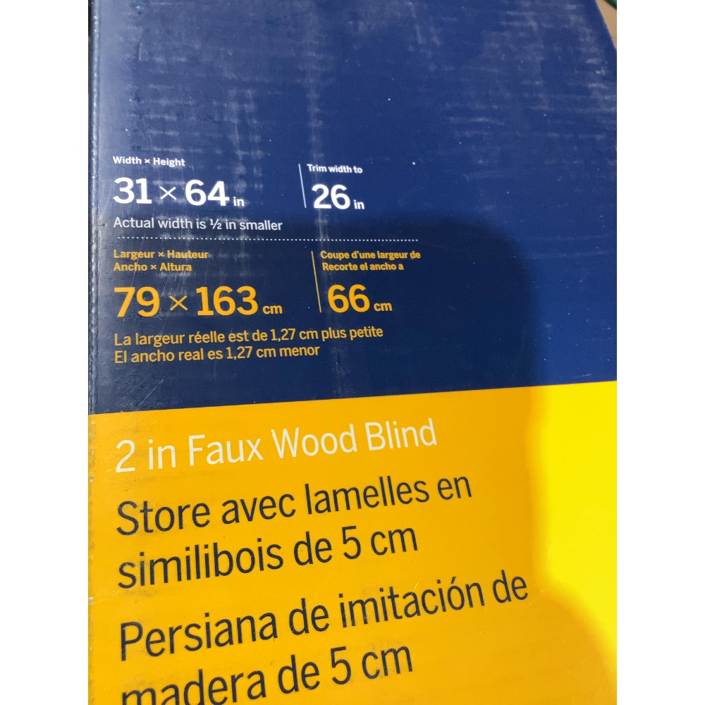 Lot # 1487 Levolor Faux Wood Blind $51.98