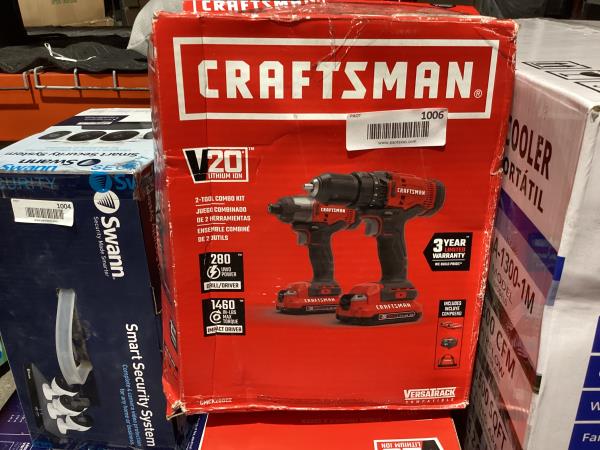 Lot # 1006 CRAFTSMAN V20 MAX Cordless Drill&Impact Driver$150