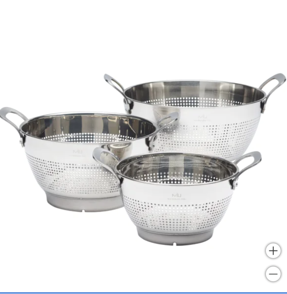 MIU Stainless Steel Colanders, Set of 3