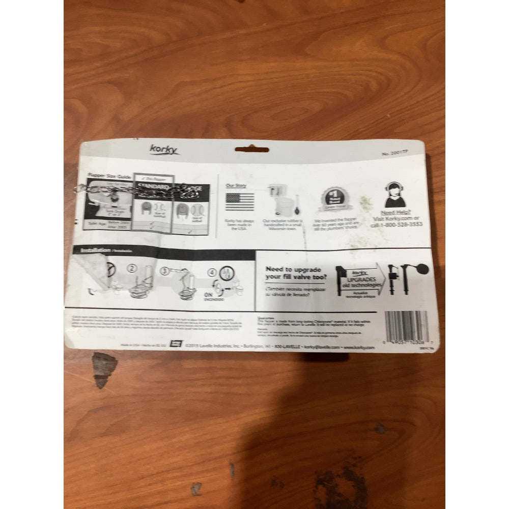 Lot # 1340 Korky Toilet Flapper $298.99