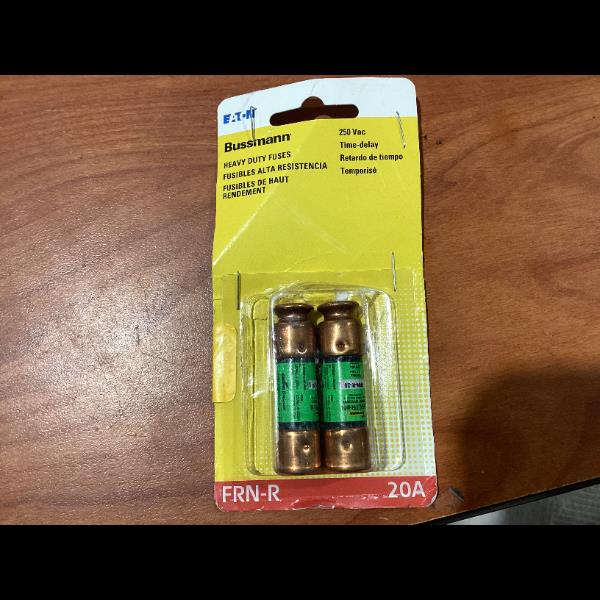 Lot # 26 Bussmann FRN-R 20A Time-Delay Fuses 2-pk $17
