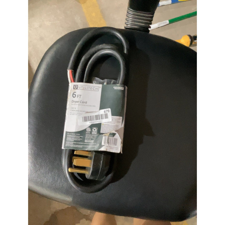 Lot # 679 UTILITECH 6 ft Dryer Cord $25.00