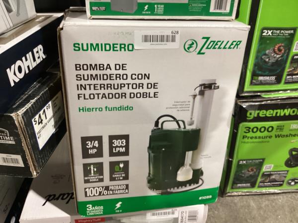 Lot # 628 Zoeller AC Submersible Sump Pump $315