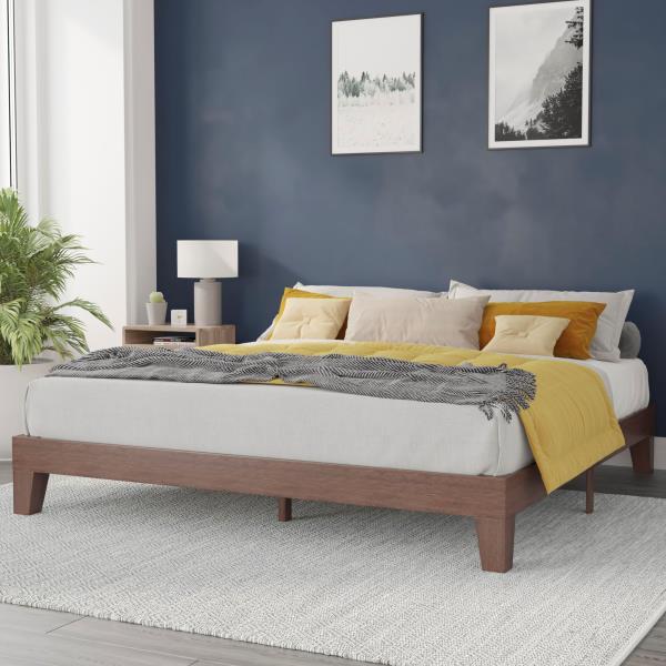 Lot # 1679 FlashFurniture Evelyn Wooden Platform King Bed$315