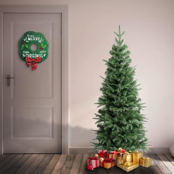 Lot # 1562 National Tree Company First Traditions Duxbury Slim Christmas Tree with Hinged Branches, 4.5 ft