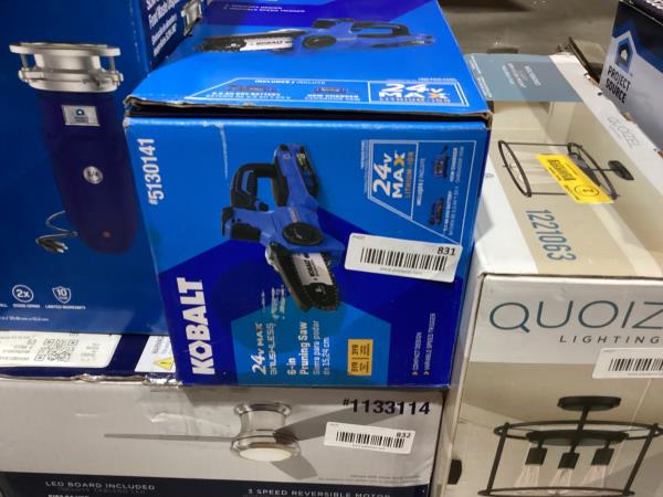 Lot # 831 Kobalt 24V Max Brushless 6in Pruning Saw Kit $189