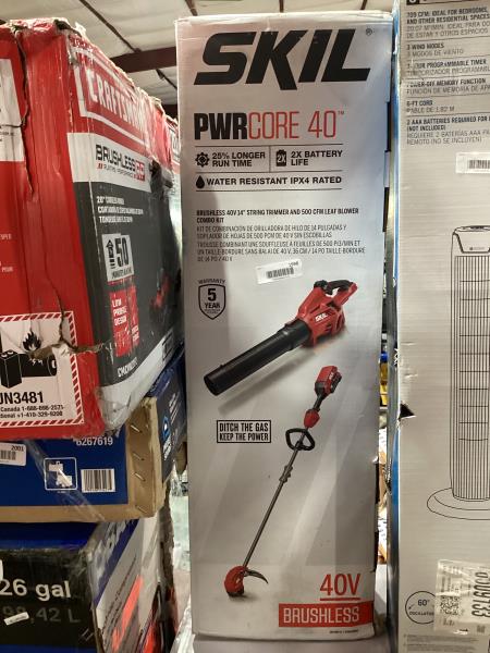 Lot # 1998 SKIL 40V 14" String Trimmer & Leaf Blower $199