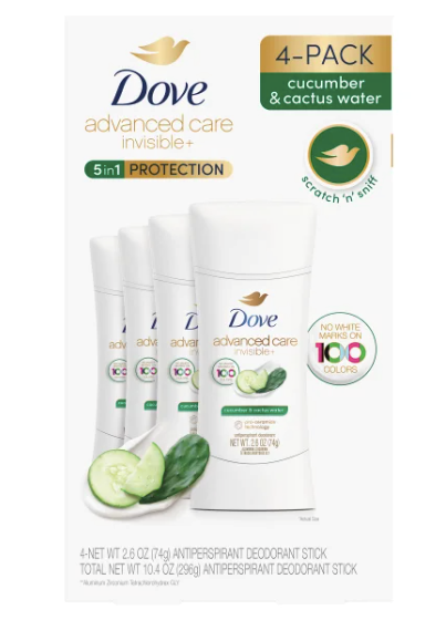 Lot # 952 Dove Advanced Care Invisible+ Deodorant
