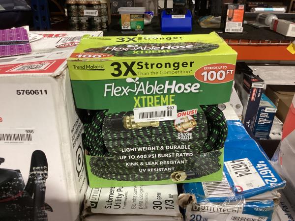 Lot # 987 Flex-Able 100FT Hose $50