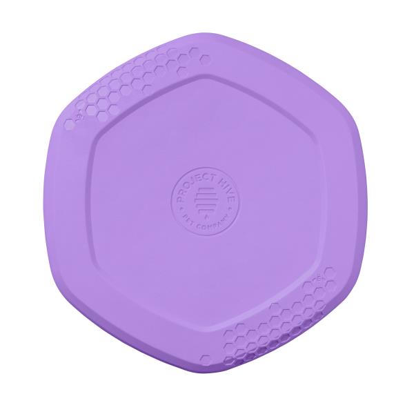 Lot # 1215 PROJECT HIVE ·PET COMPANY· - Calming Lavender Scented - Hive Frisbee Disc for Dogs - Great for Fetch - Includes a Lick mat on Back - Floats in Water, Smooth Glide - Made in The USA