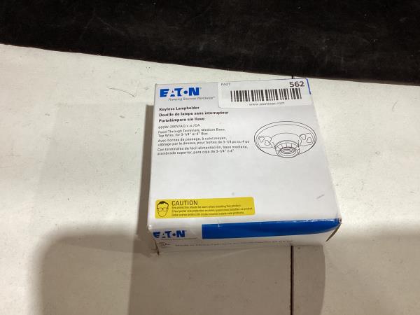 Lot # 562 Eaton Plastic Switch Ceiling Receptacle