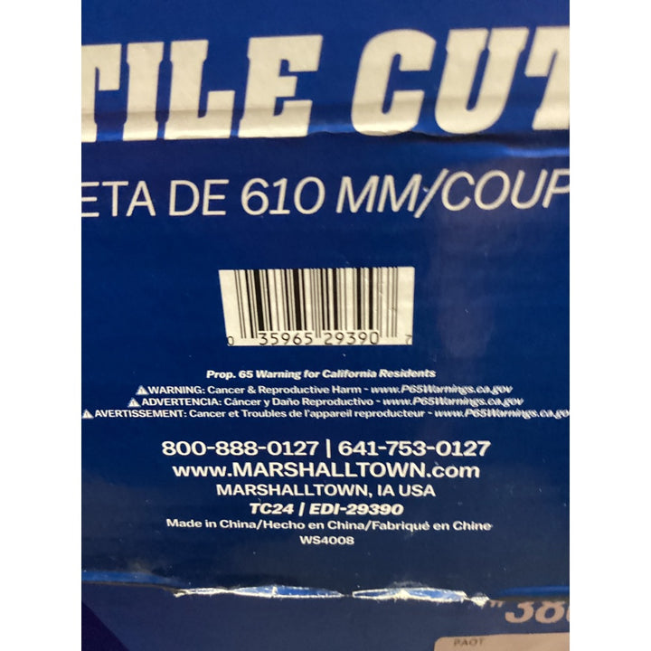 Lot # 94 MARSHALLTOWN Tile Cutter $134.83
