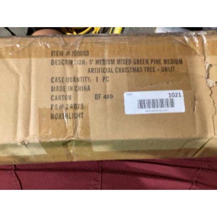 Lot # 1021 Northlight 5 Unlit Christmas Tree J00063 $70