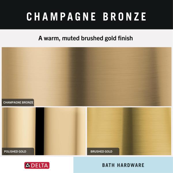 Lot # 516 Delta Faucet 41818-CZ Contemporary Grab Bar, 18", Champagne Bronze