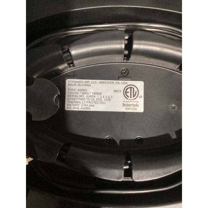 Lot # 82 Vornado AWRH Heater $40.00