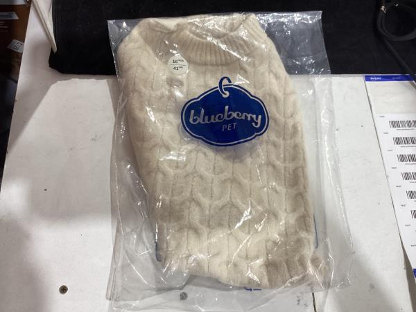 Lot # 37 Blueberry Pet Classic Fuzzy  Crew-Neck Dog Sweater