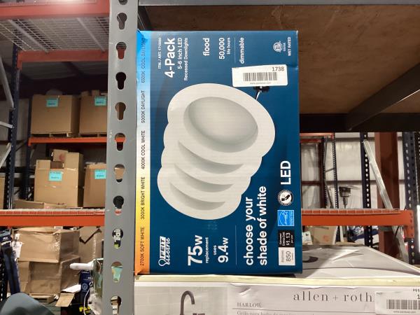 Lot # 1738 Feit Electric 75W Recessed Downlight 4 Pack $37