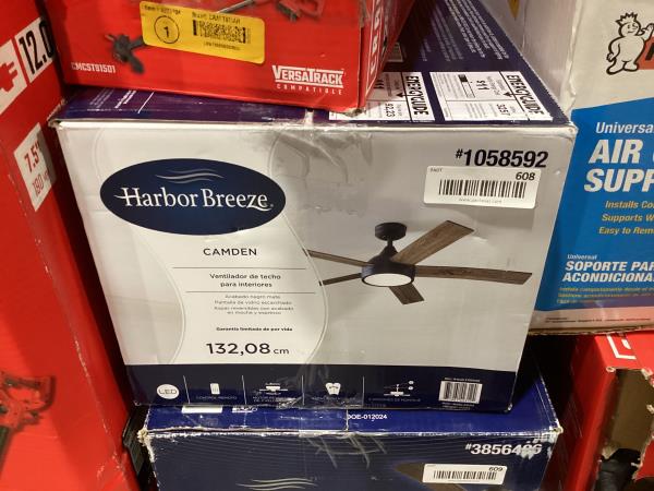 Lot # 608 Harbor Breeze 52" Matte Black Ceiling Fan $160