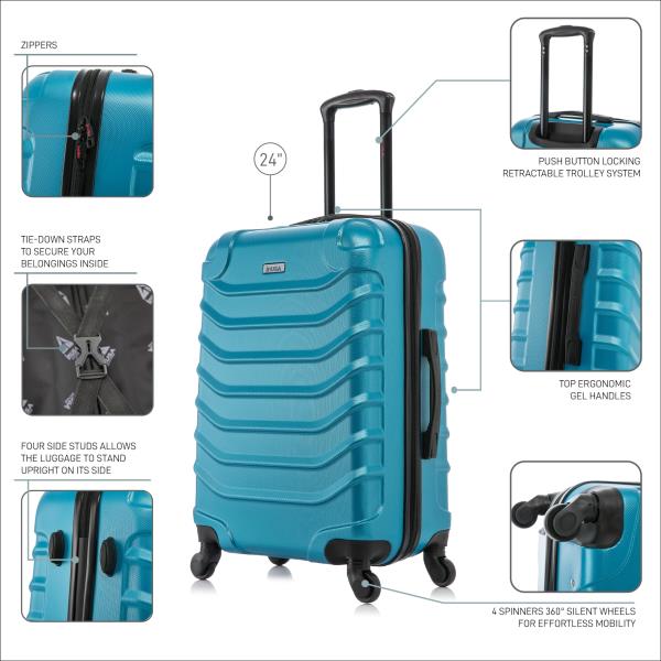 Lot # 1546 InUSA ENDURANCE Luggage with Spinner Wheels $118