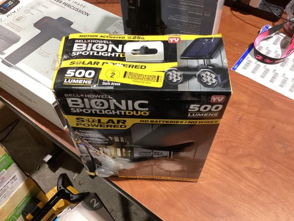 Lot # 1752 Bell + Howell Solar Powered Motion LED $66