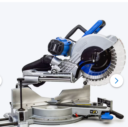 Lot # 1841 Kobalt Compact Double Bevel Sliding Miter Saw $299