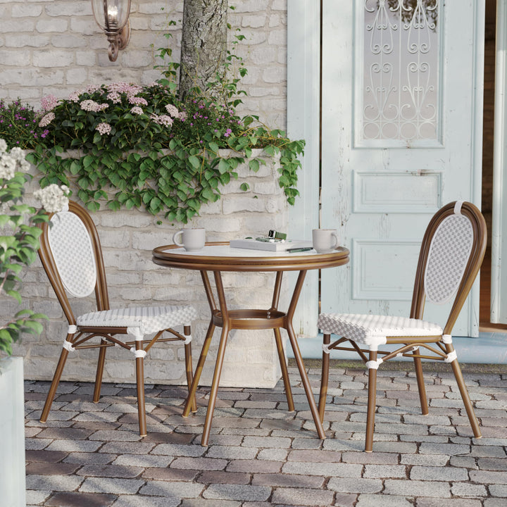 Lot # 2066 Flash Furniture Patio Bistro Tables $237.99