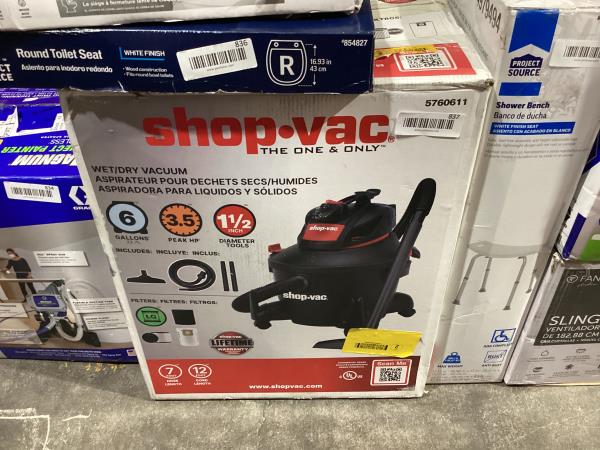 Lot # 837 Shop-Vac 10-Gall Wet/Dry Shop Vacuum $85